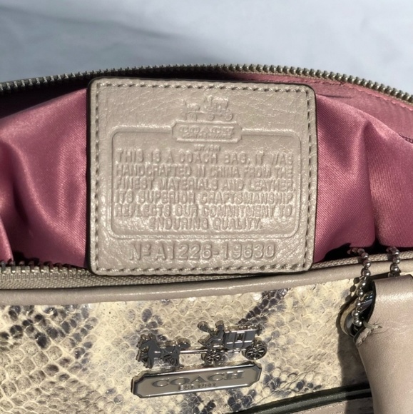 Coach Madison Embossed Python Leather Shoulder Bag - Picture 5 of 5